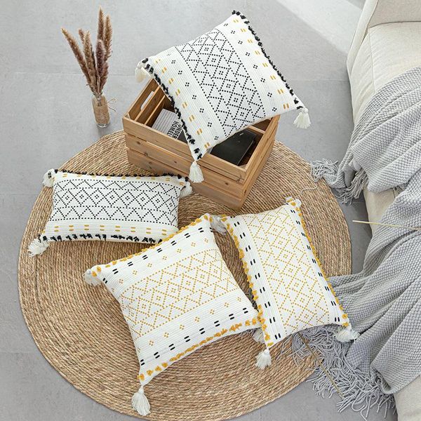 cushion/decorative pillow nordic bohemian cushion cover 45x45cm/30x50cm geometric with tassels modern case for sofa decor pillowcase 
cushion/decorative pillow nordic bohemian cushion cover 45x45cm/30x50cm geometric with tassels modern case for sofa decor pillowcase