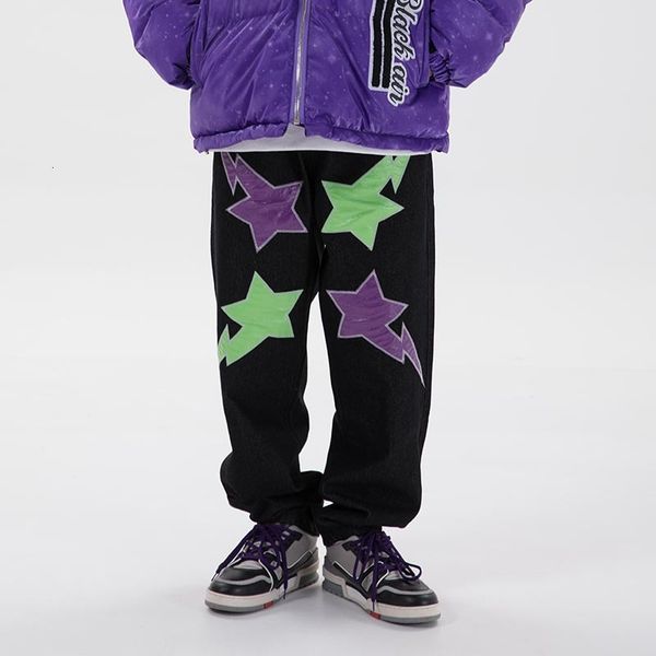 2021 new high street stars letter embroidery denim pants mens and womens washed retro straight jeans hip hop casual trousers q6gr, Blue
2021 new high street stars letter embroidery denim pants mens and womens washed retro straight jeans hip hop casual trousers q6gr, Blue