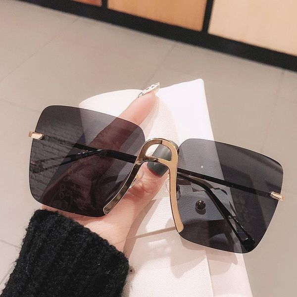 sunglasses oimg fashion brand gradient for women vintage rimless square tea pink sun glasses female elegant uv400 shades, White;black
sunglasses oimg fashion brand gradient for women vintage rimless square tea pink sun glasses female elegant uv400 shades, White;black