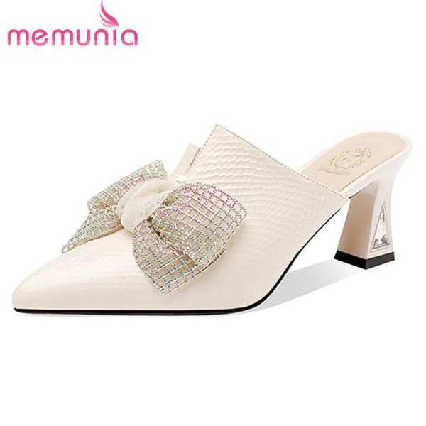 dress shoes memunia 2021 black genuine leather mules women pumps pointed toe bowknot fashion high heels party ladies
dress shoes memunia 2021 black genuine leather mules women pumps pointed toe bowknot fashion high heels party ladies