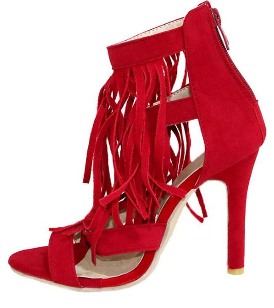 sandals women gladiator tassel high heels woman fringe one-strap pumps party shoes sandalias mujer sapato feminino, Black
sandals women gladiator tassel high heels woman fringe one-strap pumps party shoes sandalias mujer sapato feminino, Black