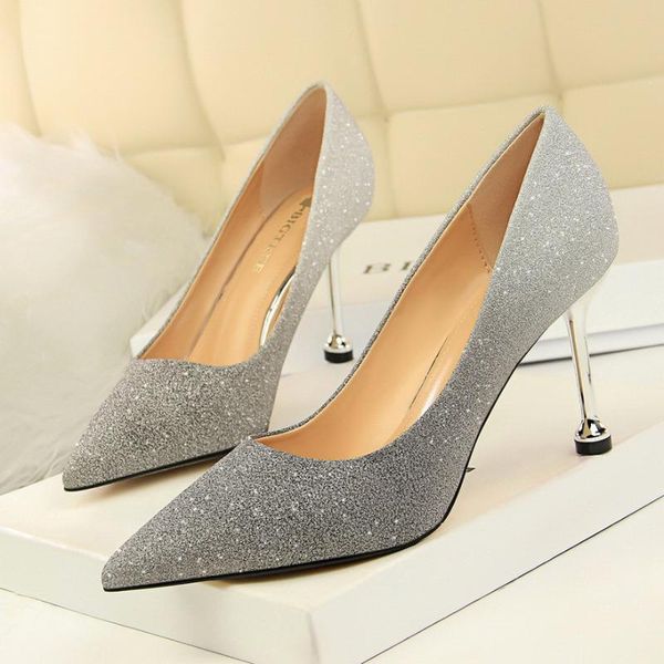 dress shoes korean fashion stiletto shallow mouth pointed shiny color cradient match single high heels 8.5cm, Black
dress shoes korean fashion stiletto shallow mouth pointed shiny color cradient match single high heels 8.5cm, Black