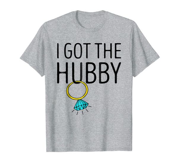 bride shirt i got the hubby we got the bubbly wedding tee, White;black