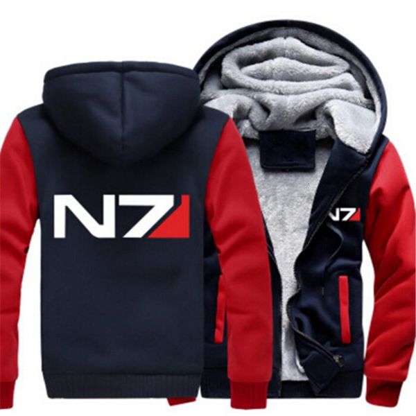 men's quality effect thickened cashmere coloured jacket printed n7 zipper hoodie in winter of 2021 528q, Black
men's quality effect thickened cashmere coloured jacket printed n7 zipper hoodie in winter of 2021 528q, Black