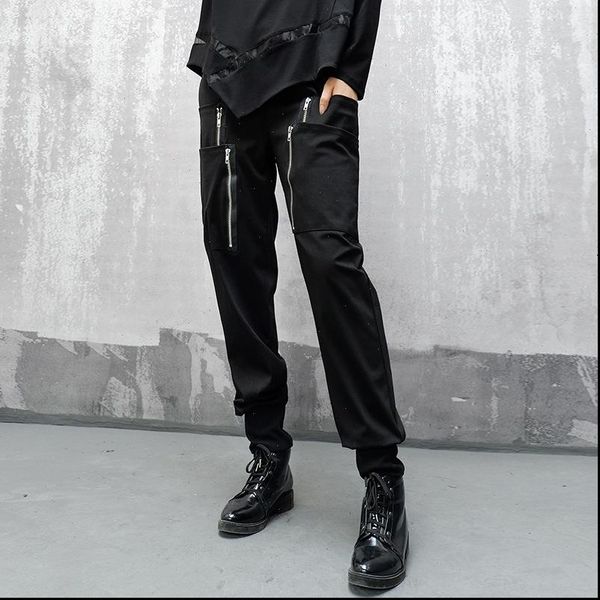 2021 autumn new products fashion solid color irregular zipper large pocket high waist long harem pants pb273, Black;white
2021 autumn new products fashion solid color irregular zipper large pocket high waist long harem pants pb273, Black;white