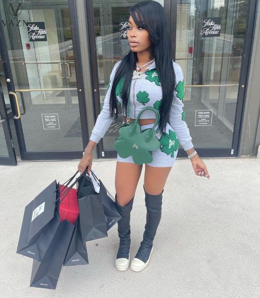 women's tracksuits vazn 2021 spring women street casual style long sleeve hooded neck elastic short pants printed two piece sets, Gray
women's tracksuits vazn 2021 spring women street casual style long sleeve hooded neck elastic short pants printed two piece sets, Gray