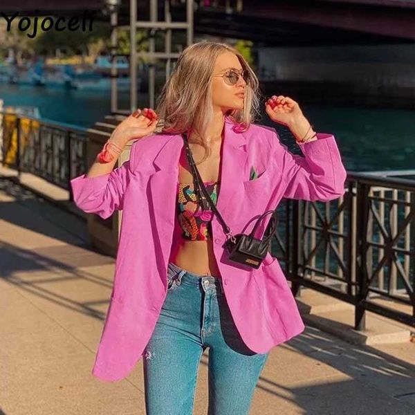 yojoceli elegant spring women street blazer casual cool loose ladies pockets oversize outerwear 210609, White;black
yojoceli elegant spring women street blazer casual cool loose ladies pockets oversize outerwear 210609, White;black