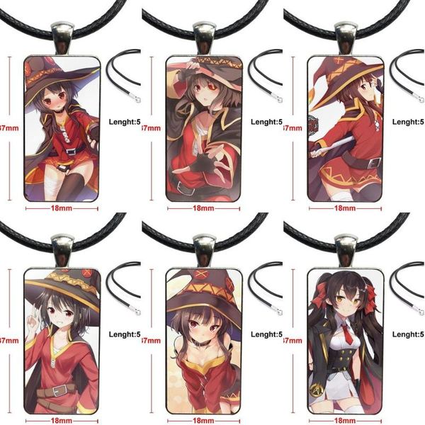 pendant necklaces anime konosuba megumin glass cabochon necklace rectangle fashion for women men, Silver
pendant necklaces anime konosuba megumin glass cabochon necklace rectangle fashion for women men, Silver