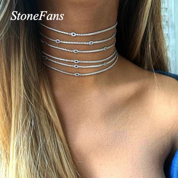chokers stonefans fashion rhinestone tennis necklace charms choker for women blue evil eye silver color collar chain jewelry, Golden;silver
chokers stonefans fashion rhinestone tennis necklace charms choker for women blue evil eye silver color collar chain jewelry, Golden;silver