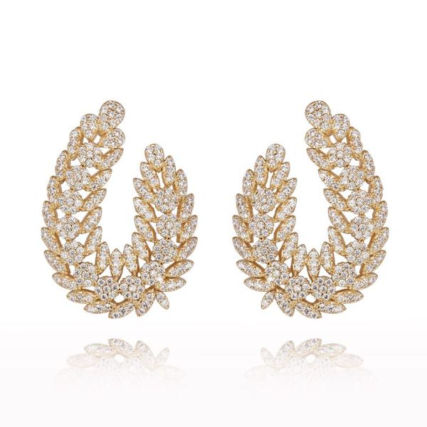 dangle & chandelier tirim c shape earrings for women eardrop drop cubic ziron dubai earing fashion jewelry gifts, Silver 
dangle & chandelier tirim c shape earrings for women eardrop drop cubic ziron dubai earing fashion jewelry gifts, Silver