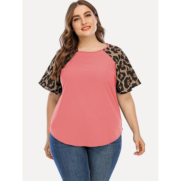 plus size t-shirt summer loose patchwork leopard short sleeves o-neck l-4xl women clothing casual comfortable curved hem t-shrits, Black
plus size t-shirt summer loose patchwork leopard short sleeves o-neck l-4xl women clothing casual comfortable curved hem t-shrits, Black