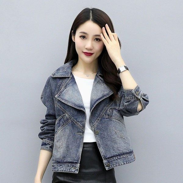 women's jackets denim jacket short trendy spring and autumn korean casual loose thin all-match top, Black;brown
women's jackets denim jacket short trendy spring and autumn korean casual loose thin all-match top, Black;brown