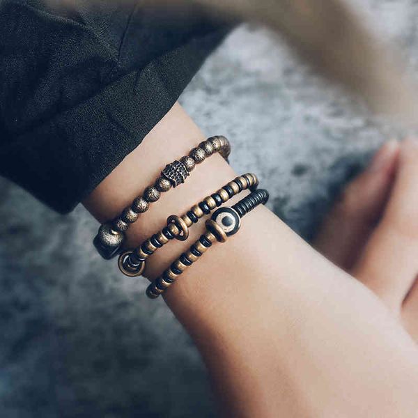 mixed with square copper wood bead hand string female minority design personalized bracelet lovers jewelry, Golden;silver
mixed with square copper wood bead hand string female minority design personalized bracelet lovers jewelry, Golden;silver