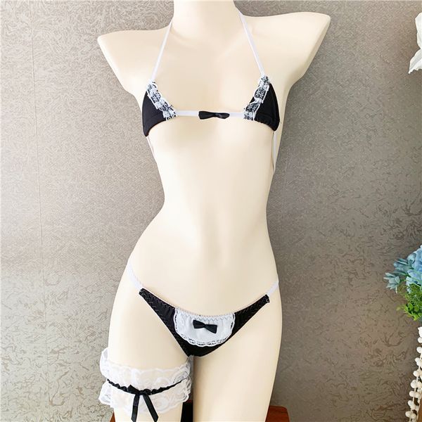 sexyy maid style womens lingerie 2pcs set bra & panties set bikini bows cute lolita underwear cosplay, Red;black
sexyy maid style womens lingerie 2pcs set bra & panties set bikini bows cute lolita underwear cosplay, Red;black