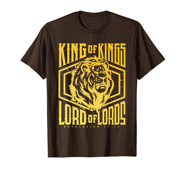 king of kings lord of lords lion christian bible verse t-shirt, White;black