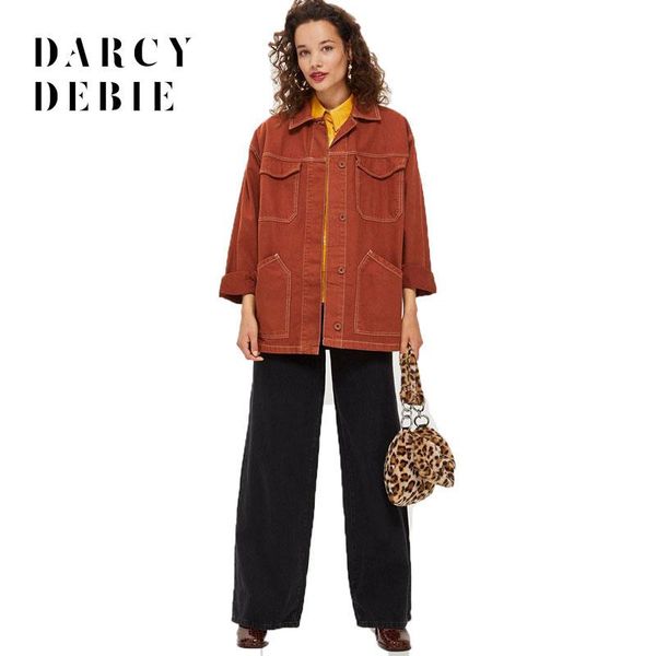 women's jackets darcydebie autumn women fashion vintage turn-down collar casual patch pocket clear line solid brown work clothes coat, Black;brown
women's jackets darcydebie autumn women fashion vintage turn-down collar casual patch pocket clear line solid brown work clothes coat, Black;brown