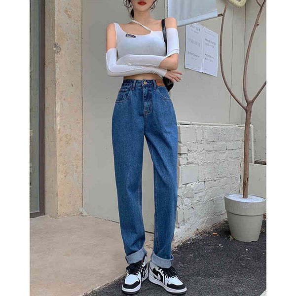 women's jeans brim pants with a straight waist high-waisted blue denim streetwear vintage quality new fashion harajuku q778
women's jeans brim pants with a straight waist high-waisted blue denim streetwear vintage quality new fashion harajuku q778
