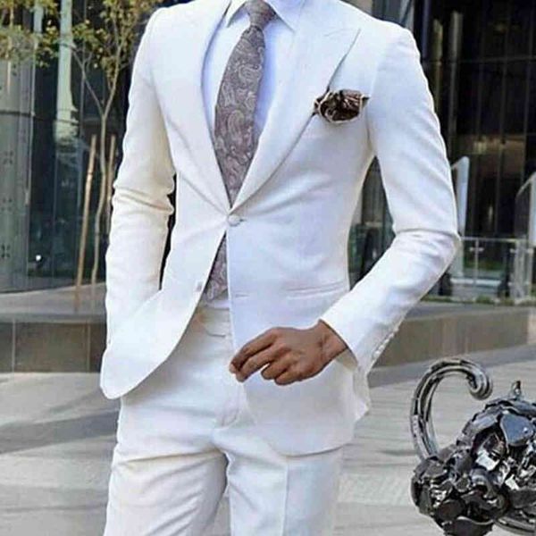 men's suits & blazers white wedding tuxedo for groom peaked lapel slim fit men fashion design business wear 2 pieces jacket with pants, White;black
men's suits & blazers white wedding tuxedo for groom peaked lapel slim fit men fashion design business wear 2 pieces jacket with pants, White;black