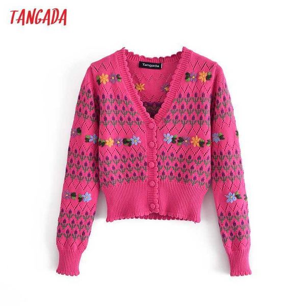 tangada women hollow out flowers emboridery crop cardigan vintage jumper short style knitted cardigan coat 3h06 210609, White;black
tangada women hollow out flowers emboridery crop cardigan vintage jumper short style knitted cardigan coat 3h06 210609, White;black