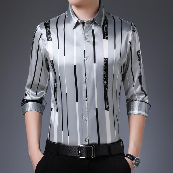 men's casual shirts 2021 boutique fashion striped slim mens long sleeved luxury hawaiian holiday male stripe shirt, White;black
men's casual shirts 2021 boutique fashion striped slim mens long sleeved luxury hawaiian holiday male stripe shirt, White;black