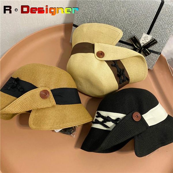 wide brim hats summer japanese encryption straw hat minimalist style bowknot foldable raffia hair anti-ultraviolet sun woman elegant, Blue;gray
wide brim hats summer japanese encryption straw hat minimalist style bowknot foldable raffia hair anti-ultraviolet sun woman elegant, Blue;gray