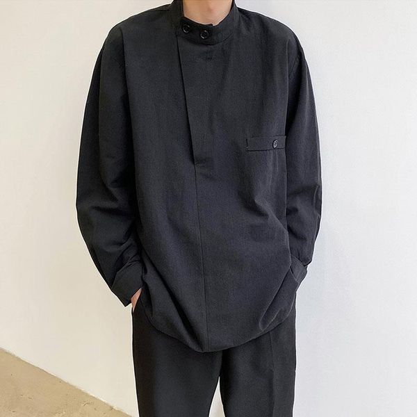 men's casual shirts male vintage fashion black whtie shirt men pullover loose linen cotton stand collar long sleeve, White;black
men's casual shirts male vintage fashion black whtie shirt men pullover loose linen cotton stand collar long sleeve, White;black