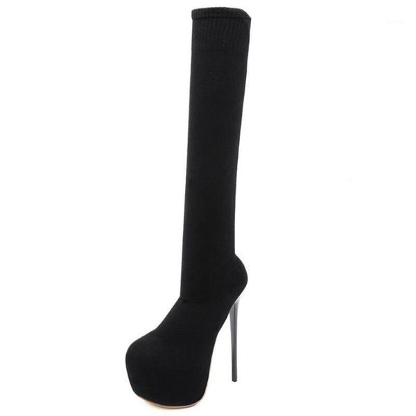 boots women's year super high heel stiletto fashion personality temperament socks over the knee sho1, Black
boots women's year super high heel stiletto fashion personality temperament socks over the knee sho1, Black