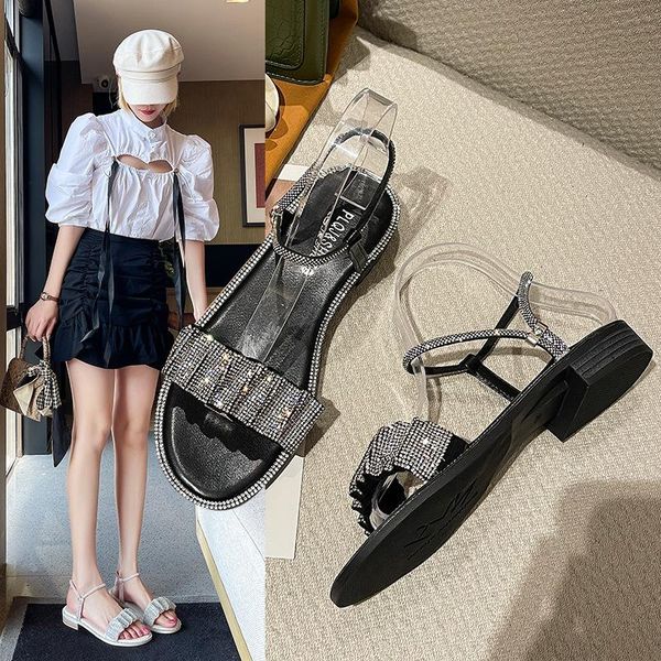 sandals clear heels straps slip-on loafers summer women's shoes lady 2021 suit female beige buckle elastic band low girls c, Black
sandals clear heels straps slip-on loafers summer women's shoes lady 2021 suit female beige buckle elastic band low girls c, Black