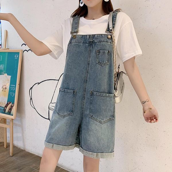 women's jumpsuits & rompers korean style female students summer denim trousers preppy women overalls shorts loose high waist ladies, Black;white
women's jumpsuits & rompers korean style female students summer denim trousers preppy women overalls shorts loose high waist ladies, Black;white