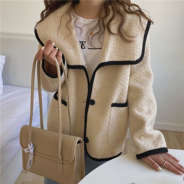2021 new winter coat womens oversize fashion cashmere wool coats outerwear female short thickening warm woolen overcoat women trench eb1e, Black;brown
2021 new winter coat womens oversize fashion cashmere wool coats outerwear female short thickening warm woolen overcoat women trench eb1e, Black;brown
