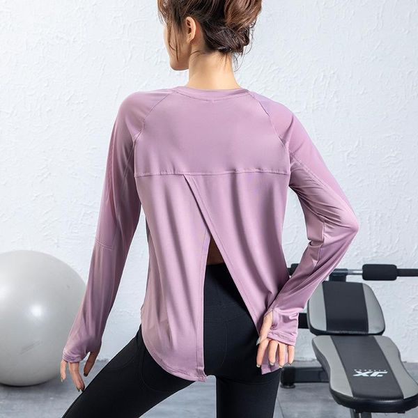 new fitness women's fashion mesh yoga wear long-sleeved loose running and quick-drying sports blouse
new fitness women's fashion mesh yoga wear long-sleeved loose running and quick-drying sports blouse