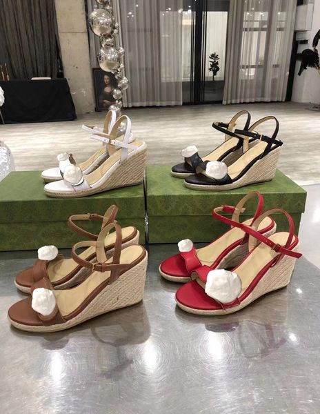 luxury ladies straw sandals designer woman wedge shoes genuine cowhide summer beach high heels fashion casual large size 35-42 with box, Black
luxury ladies straw sandals designer woman wedge shoes genuine cowhide summer beach high heels fashion casual large size 35-42 with box, Black