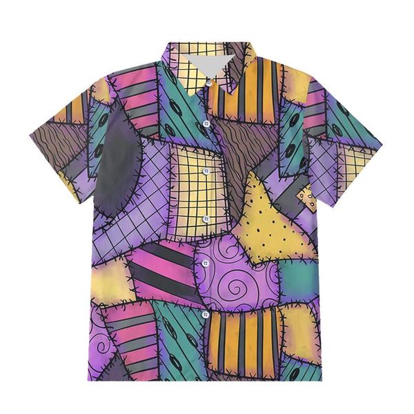 men's casual shirts 3d funny print button halloween patchwork pattern short sleeve shirt streetwear summer street style, White;black
men's casual shirts 3d funny print button halloween patchwork pattern short sleeve shirt streetwear summer street style, White;black