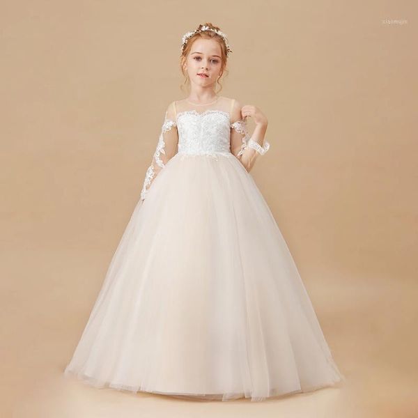 girl's dresses girls banquet dress baby kids clothes white wedding children clothing invisible neckline girl applique long sleeve, Red;yellow
girl's dresses girls banquet dress baby kids clothes white wedding children clothing invisible neckline girl applique long sleeve, Red;yellow