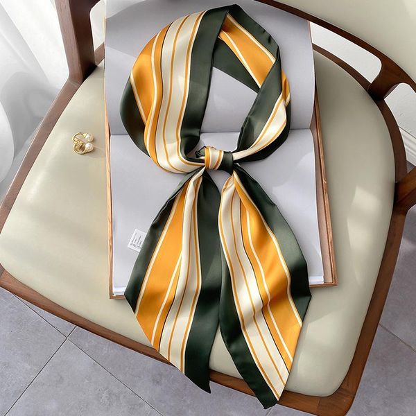 2021 small silk neck scarf for women narrow kerchief striped print hijab scarfs female skinny shawls wraps scarves foulard, Blue;gray
2021 small silk neck scarf for women narrow kerchief striped print hijab scarfs female skinny shawls wraps scarves foulard, Blue;gray