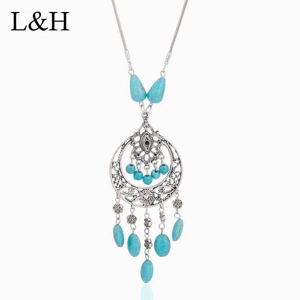 pendant necklaces l&h vintage geometric beaded long statement necklace 2021 fashion antique sliver color choker for women jewelry, Silver
pendant necklaces l&h vintage geometric beaded long statement necklace 2021 fashion antique sliver color choker for women jewelry, Silver