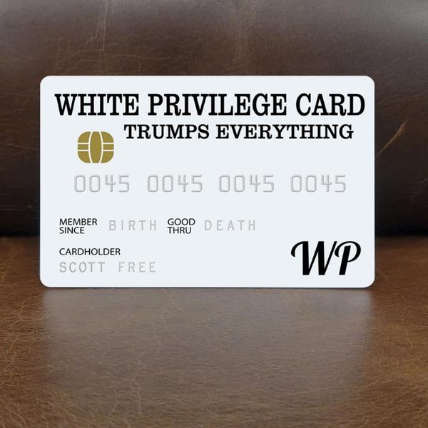 party favor white privilege card trumps jokes men women give gifts collectable laminated kit special rights business
party favor white privilege card trumps jokes men women give gifts collectable laminated kit special rights business