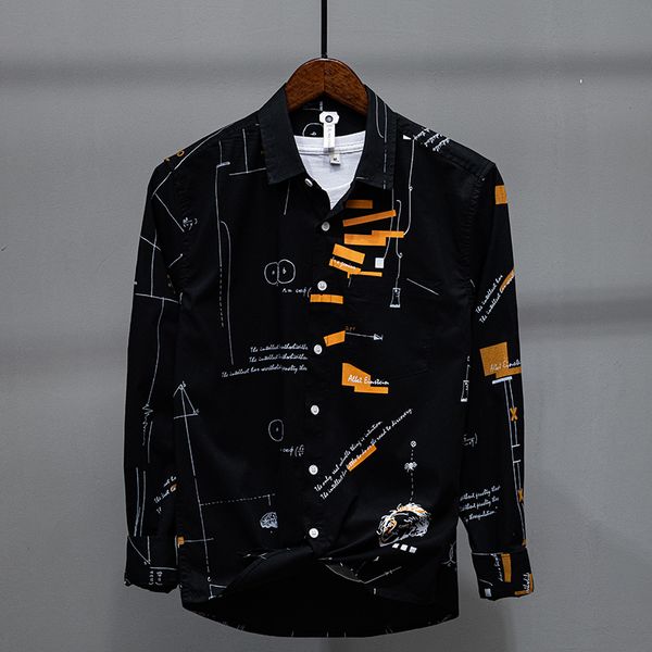 2021 new 100% cotton long sleeve black casual fashion comfortable brand shirts for men trendy print shirt male camisa chemise ndzw, White;black
2021 new 100% cotton long sleeve black casual fashion comfortable brand shirts for men trendy print shirt male camisa chemise ndzw, White;black