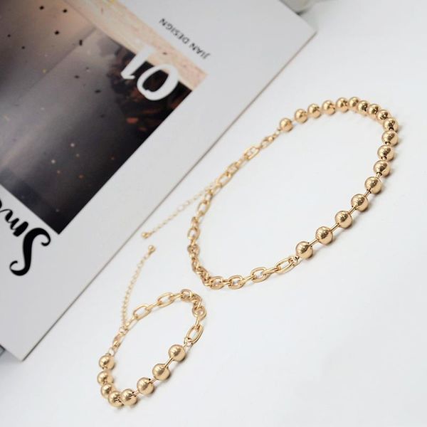 chains women's fashion vintage gold necklace matte beaded for men bracelet curb cuban link chain chokers solid metal jewelry set g36, Silver
chains women's fashion vintage gold necklace matte beaded for men bracelet curb cuban link chain chokers solid metal jewelry set g36, Silver