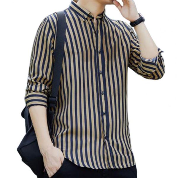 men's casual shirts men shirt clothes spring business striped turn-down collar long sleeves homme for daily wear, White;black
men's casual shirts men shirt clothes spring business striped turn-down collar long sleeves homme for daily wear, White;black