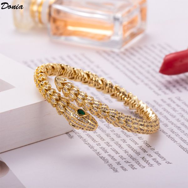 donia jewelry luxury bangle european and american fashion exaggerated hollow snake copper micro-inlaid zircon bracelet designer gift, Black
donia jewelry luxury bangle european and american fashion exaggerated hollow snake copper micro-inlaid zircon bracelet designer gift, Black
