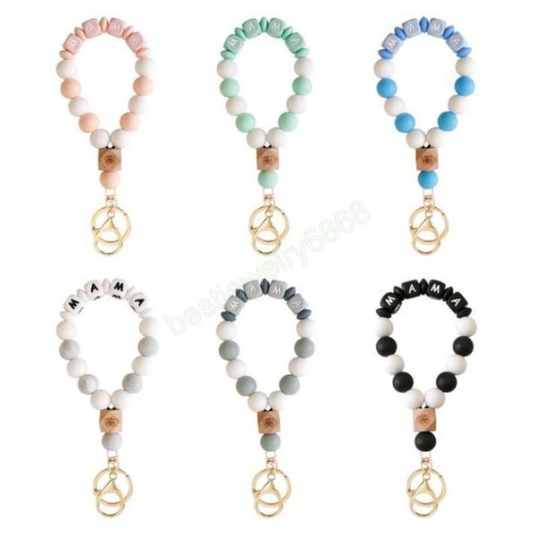 6 colors mother's day mama silicone wrist keychain for women's new lost-proof butterfly hand-beaded bracelet keyring, Silver
6 colors mother's day mama silicone wrist keychain for women's new lost-proof butterfly hand-beaded bracelet keyring, Silver