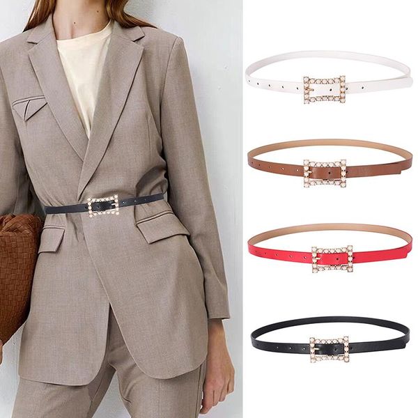 belts imitation pearl buckle jeans belt strap pu leather thin ladies dress all-match slim white brown black women wasit, Black;brown
belts imitation pearl buckle jeans belt strap pu leather thin ladies dress all-match slim white brown black women wasit, Black;brown