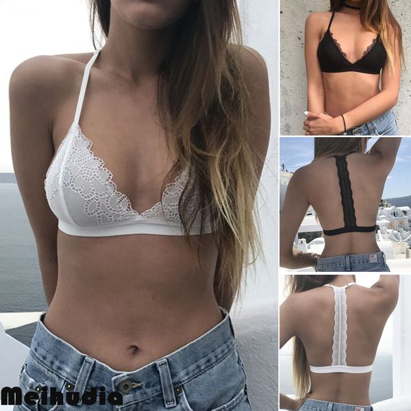 ladies women floral lace see through triangle no padded halter hollow out black/white bras lingerie underwear
ladies women floral lace see through triangle no padded halter hollow out black/white bras lingerie underwear