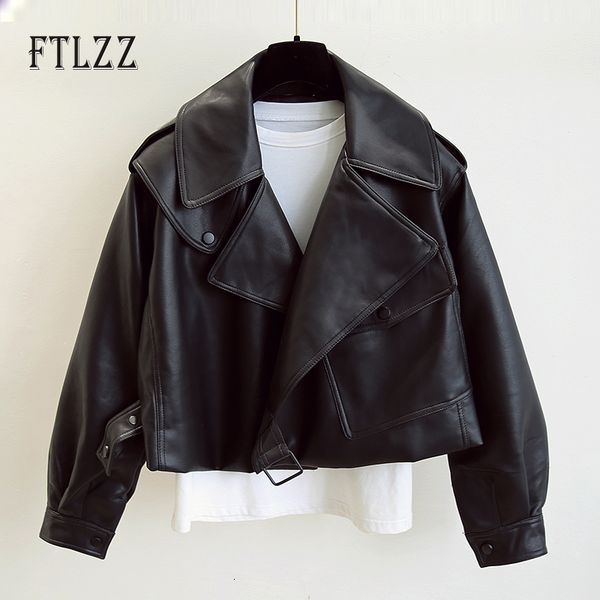 2021 women leather jacket new spring autumn loose batwing sleeve short leahter coats ladies biker moto streetwear pu outwear wqn8, Black
2021 women leather jacket new spring autumn loose batwing sleeve short leahter coats ladies biker moto streetwear pu outwear wqn8, Black