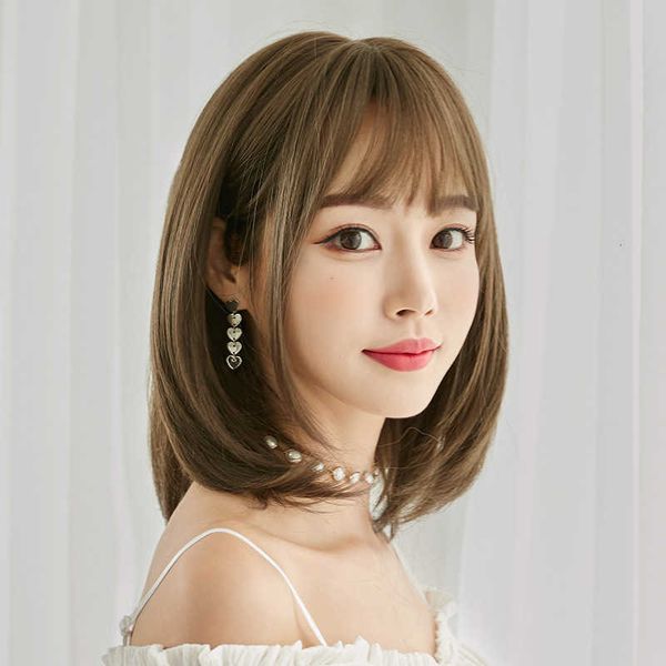 yiwu fashion wig women's shoulder length long hair air bangs chemical fiber headgear, Black
yiwu fashion wig women's shoulder length long hair air bangs chemical fiber headgear, Black
