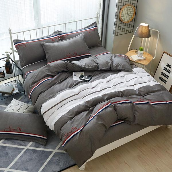 gray white stripes bedding set modern fashion trend duvet cover solid color bed sheet twin full king good quality
gray white stripes bedding set modern fashion trend duvet cover solid color bed sheet twin full king good quality