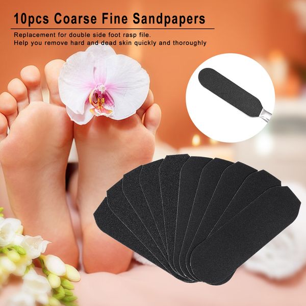 10pcs sandpapers coarse foot file fine sandpapers replacement removable pads for stainless steel double sided foot rasp
10pcs sandpapers coarse foot file fine sandpapers replacement removable pads for stainless steel double sided foot rasp