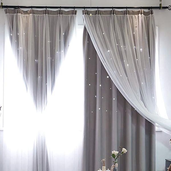 blinds hollow out stars elegant window curtains hookless double fabric and gauze drapes for study living room
blinds hollow out stars elegant window curtains hookless double fabric and gauze drapes for study living room
