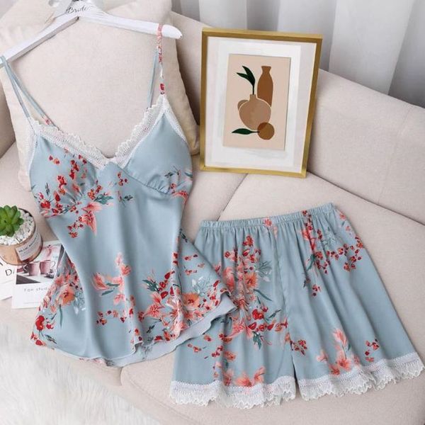 women's sleepwear cami shorts set pajamas suit printed flower pyjamas pour femme v-neck sleep with bras home clothing zy, Black;red
women's sleepwear cami shorts set pajamas suit printed flower pyjamas pour femme v-neck sleep with bras home clothing zy, Black;red